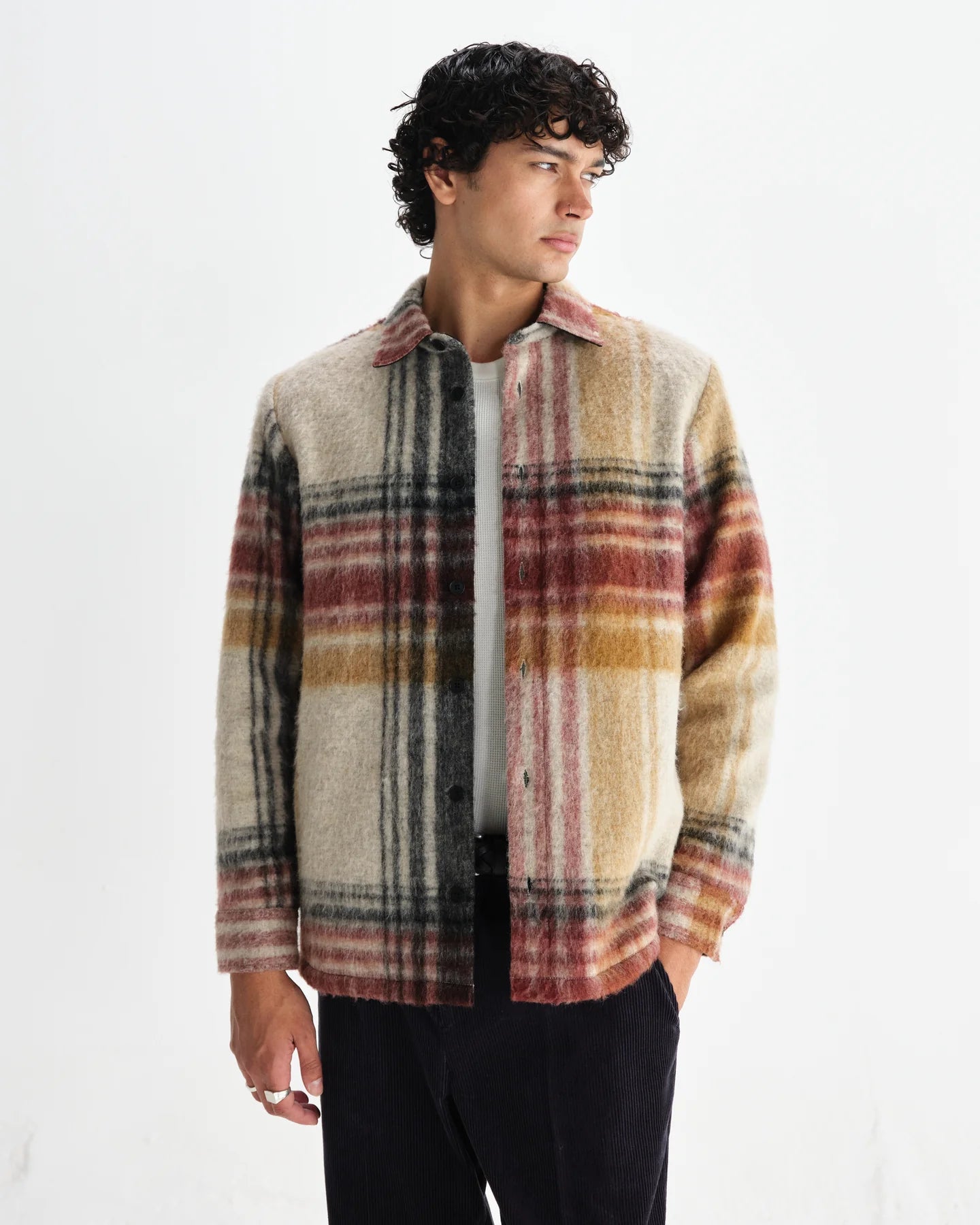 Wax London Nolan Wool Overshirt - Endless Waves
