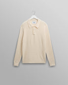 Wax London Oban Diamond Stripe Knitted Polo - Endless Waves