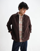 Wax London Romer Heavy Crinkle Cotton Overshirt - Endless Waves