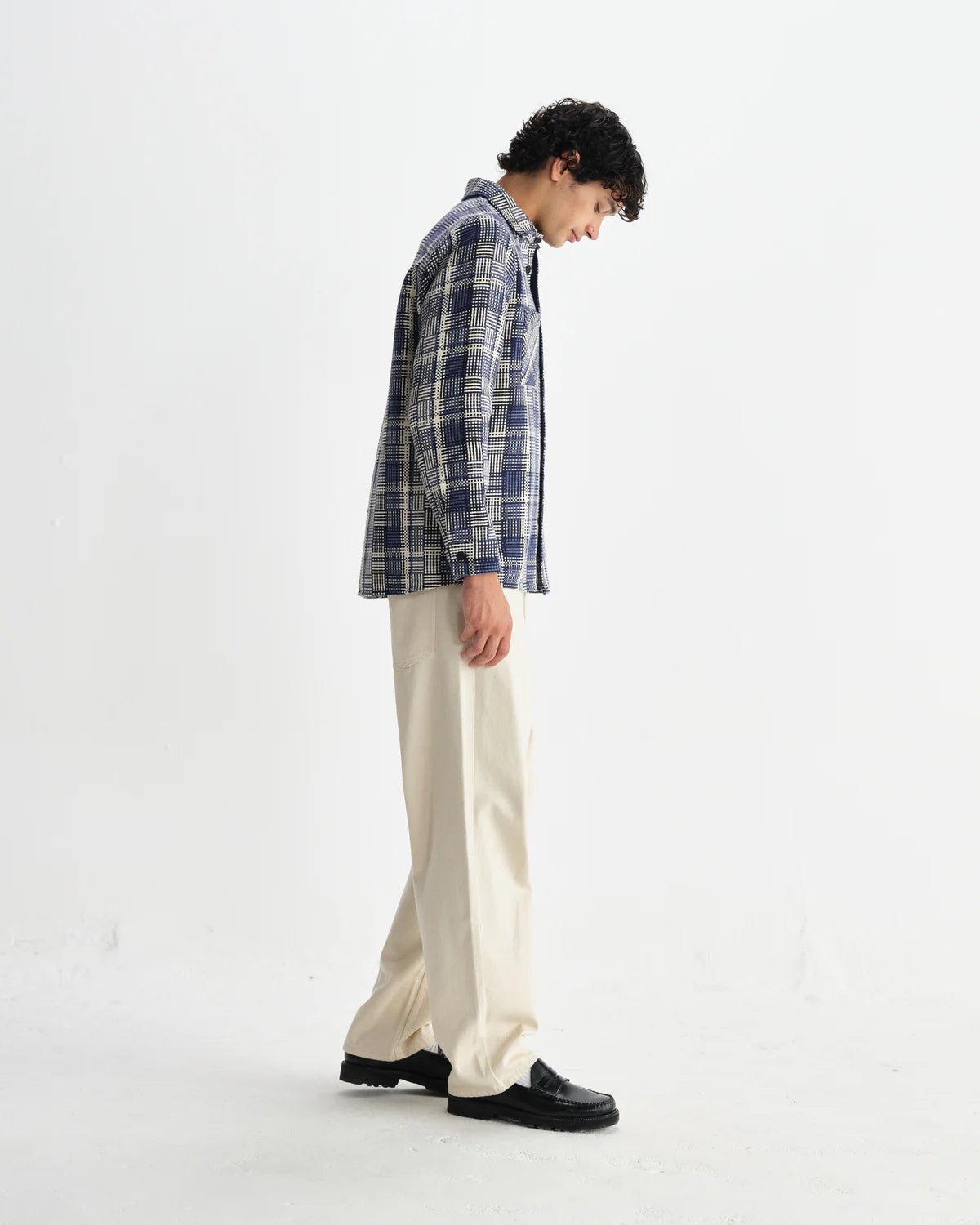 Wax London Whiting Basket Weave Overshirt - Endless Waves