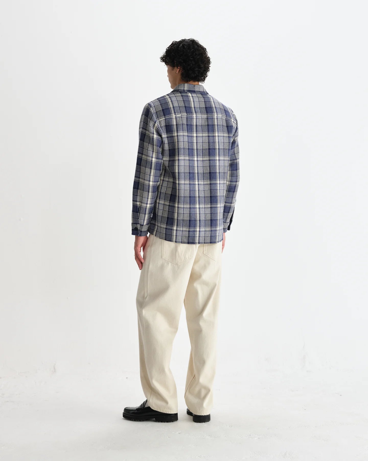 Wax London Whiting Basket Weave Overshirt - Endless Waves
