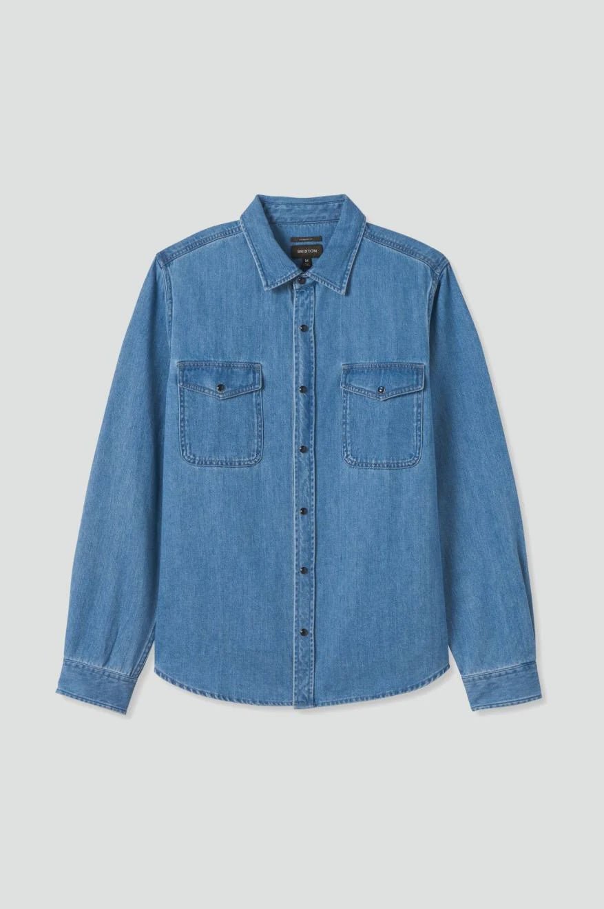 Brixton Brixton Wayne Stretch L/S Woven Shirt - Final Sale Endless Waves