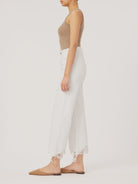 White Distressed - Hepburn Wide Leg High Rise Vintage Ankle - Endless Waves