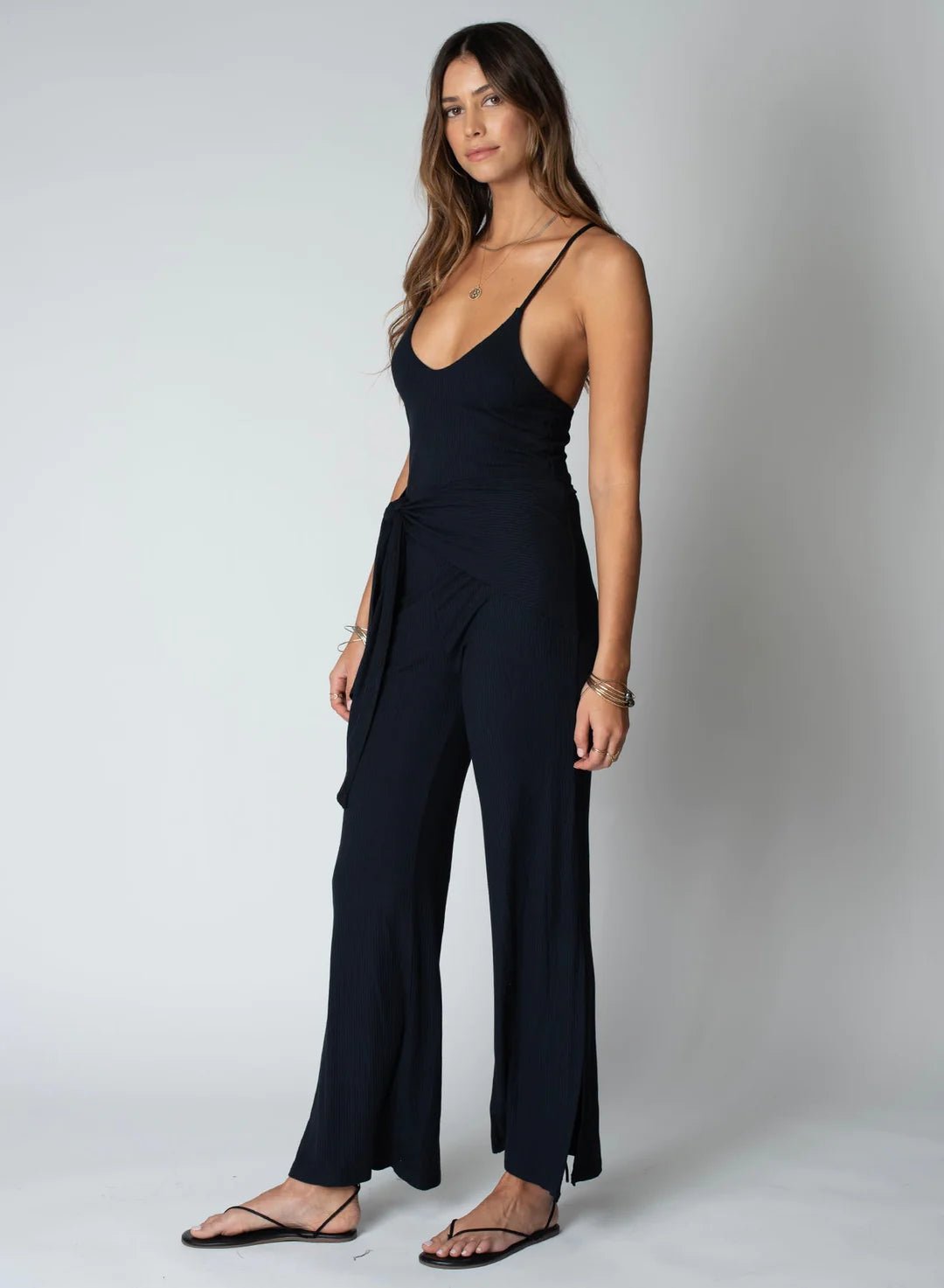 Wide Rib Split Leg Cat Suit - Endless Waves