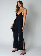 Wide Rib Split Leg Cat Suit - Endless Waves