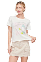 Wildfox Gin Gimlet Charlie Crop Tee