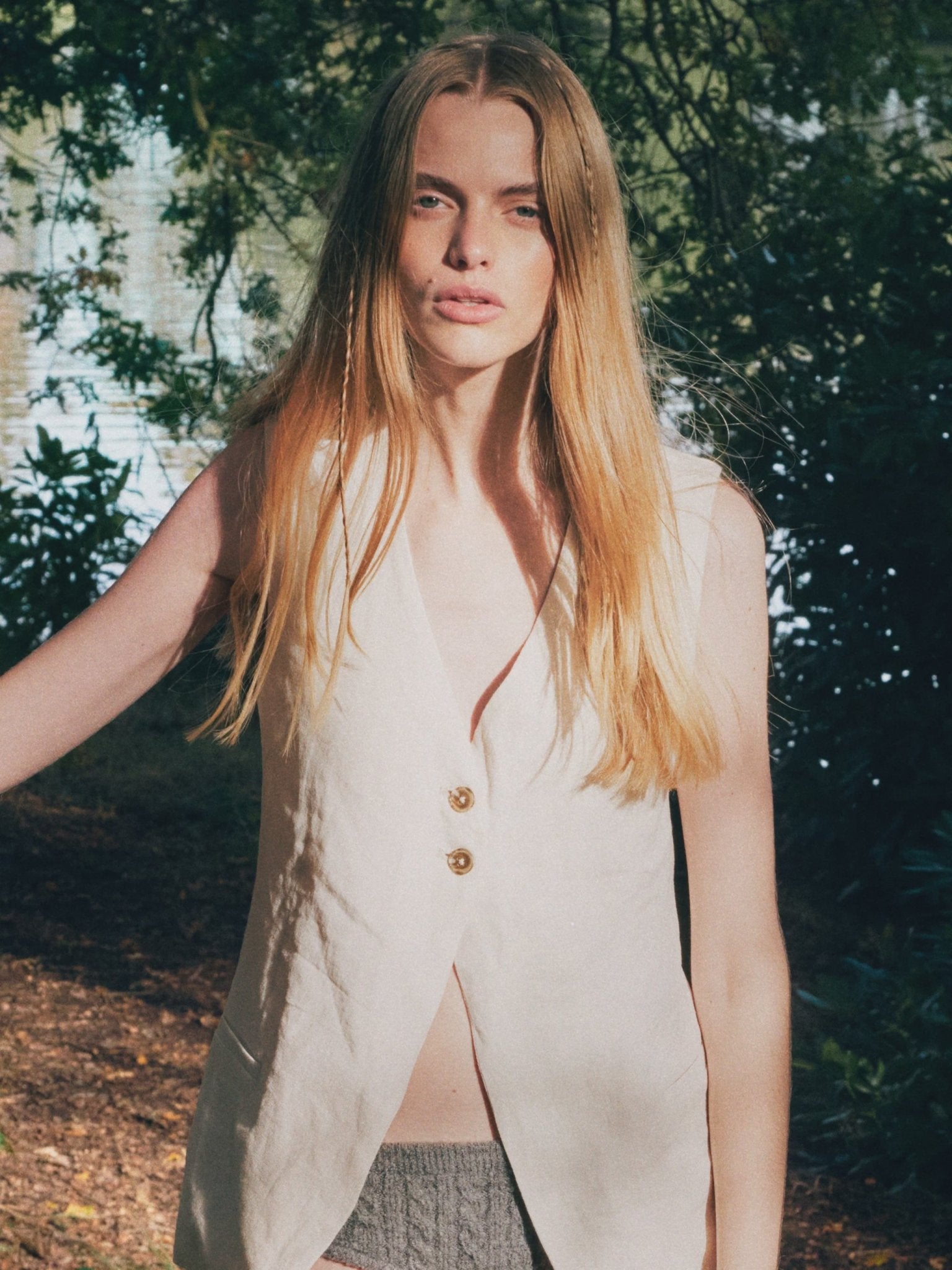 DL1961 DL1961 Linen Zia Vest Endless Waves