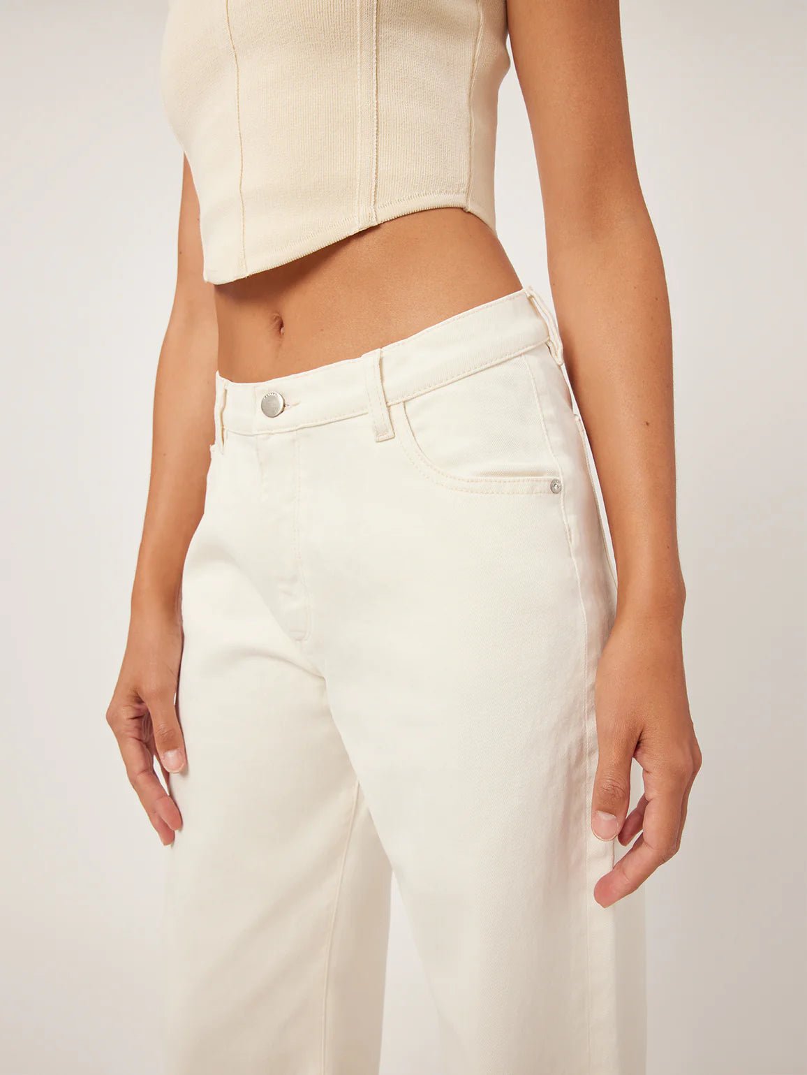 DL1961 DL1961 Zoie Wide Leg Relaxed Vintage in Ecru Endless Waves